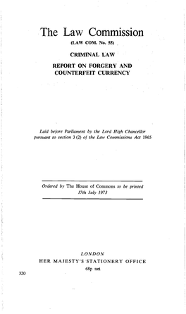 Criminal Law: Forgery and Counterfeit Currency Report