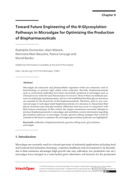 Toward Future Engineering of the N-Glycosylation Pathways in Microalgae for Optimizing the Production of Biopharmaceuticals