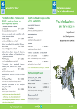 Vos Interlocuteurs Partenaires Locaux Caf De La Seine-Saint-Denis