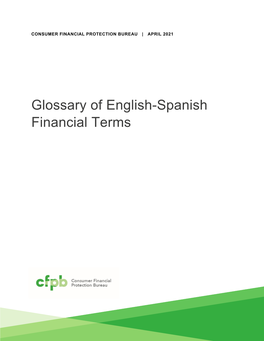 Glossary of English-Spanish Financial Terms