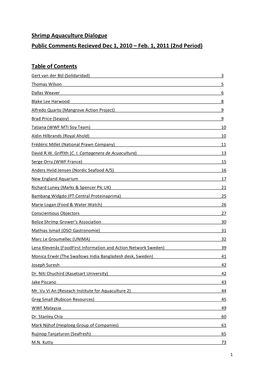 Consolidated Comments