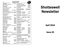 Shotteswell Newsletter