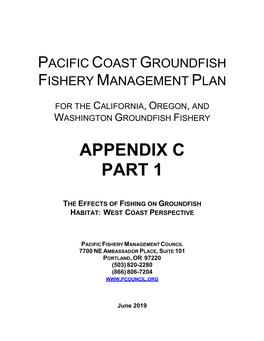 West Coast Perspective on Fishing Gear Impacts to Habitat