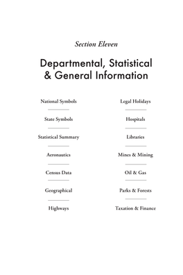 Departmental, Statistical & General Information