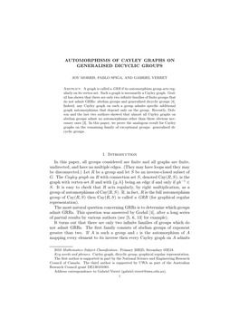 Automorphisms of Cayley Graphs on Generalised Dicyclic Groups