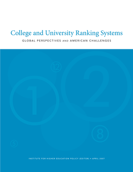 College and University Ranking Systems