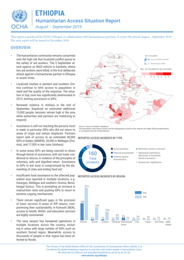 ETHIOPIA Humanitarian Access Situation Report August – September 2019