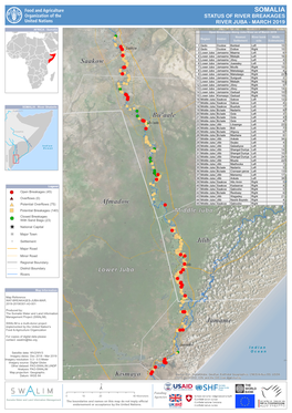 Afmadow Jilib Kismayo Saakow Sablale Bu'aale Jamame