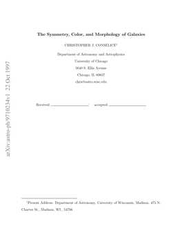 The Symmetry, Color, and Morphology of Galaxies
