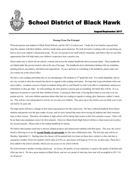School District of Black Hawk