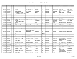 Dispatch Activity Report 2/8/19 - 2/14/19