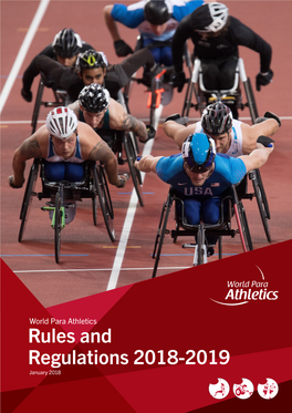 World Para Athletics Rules and Regulations 2018-2019 January 2018