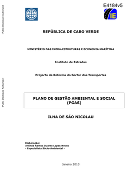 Plano De Gestão Ambiental E Social (Pgas)