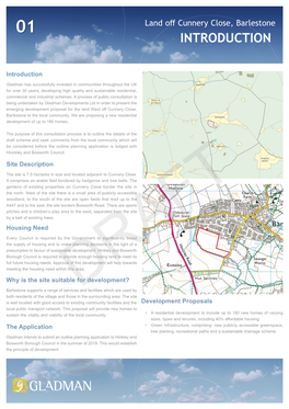 Land Off Cunnery Close, Barlestone INTRODUCTION