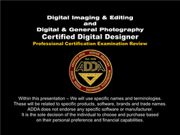 Certified Digital Designer Professional Certification Examination Review