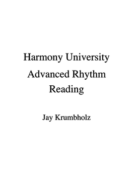 Harmony University Advanced Rhythm Reading