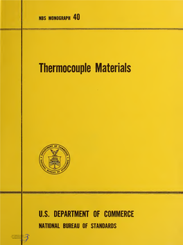 Thermocouple Materials