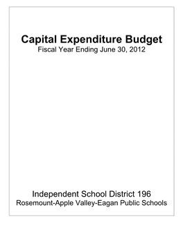 2011-12 Capital Expenditure Budget