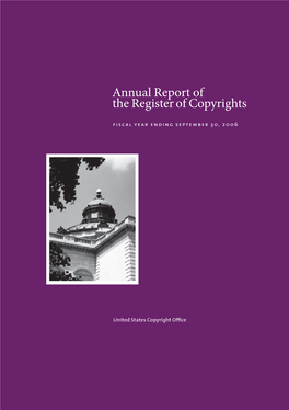 2006 Annual Report |  Copyright Office Staff Were Very Active on Other Fronts As Well