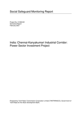 Social Safeguard Monitoring Report India: Chennai-Kanyakumari