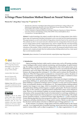 A Fringe Phase Extraction Method Based on Neural Network