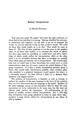 Davidson-Radical-Interpretation.Pdf