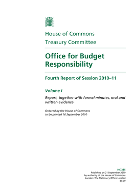 Office for Budget Responsibility