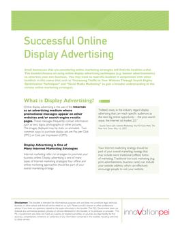 Successful Online Display Advertising