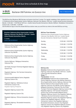 BUS Bus Time Schedule & Line Route