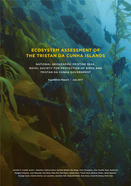Ecosystem Assessment of the Tristan Da Cunha Islands