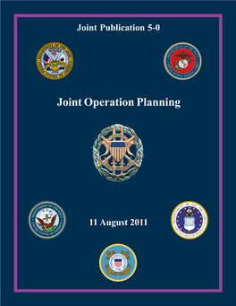 JP 5-0, Joint Operation Planning