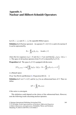 Nuclear and Hilbert-Schmidt Operators