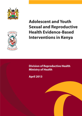 Adolescent and Youth Sexual and Reproductive Health Evidence