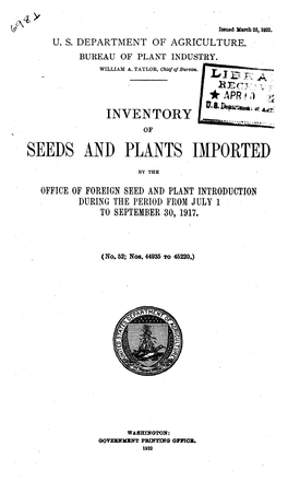 Seeds and Plants Imported