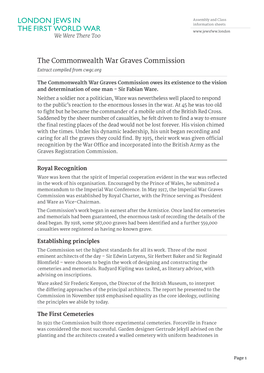 The Commonwealth War Graves Commission Extract Compiled from Cwgc.Org