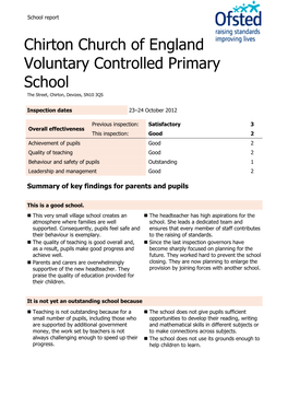 Chirton Church of England Voluntary Controlled Primary School the Street, Chirton, Devizes, SN10 3QS