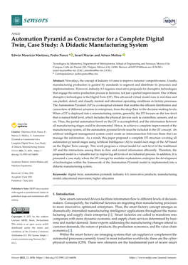 Automation Pyramid As Constructor for a Complete Digital Twin, Case Study: a Didactic Manufacturing System