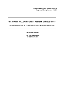 The Thames Valley and Great Western Omnibus Trust
