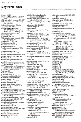 Keyword Index Dr