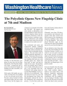 The Polyclinic Opens New Flagship Clinic at 7Th and Madison