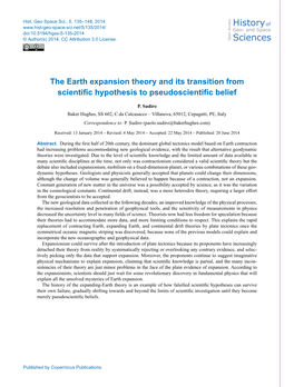 The Earth Expansion Theory and Its Transition from Scientific Hypothesis to Pseudoscientific Belief