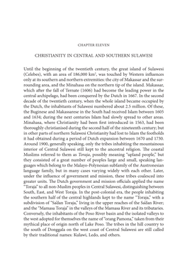 CHRISTIANITY in CENTRAL and SOUTHERN SULAWESI Until