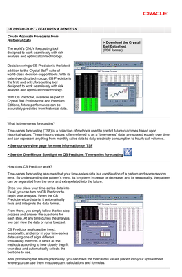 CB Predictor 1.3 Features and Benefits