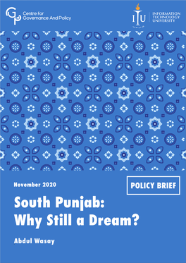 South Punjab: Why Still a Dream?