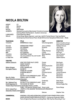 Nicola Bolton.Pub