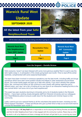 WRW SNT Newsletter September 2020