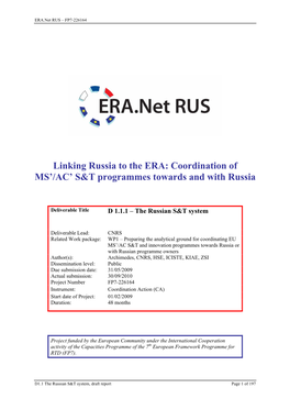 The Russian S&T System