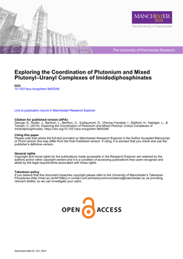 Exploring the Coordination of Plutonium and Mixed Plutonyl–Uranyl Complexes of Imidodiphosphinates