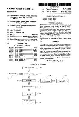 United States Patent 19 11 Patent Number: 5,702,752 Gugger Et Al