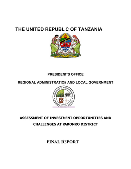 Assessment of Investment Opportunities and Challenges at Kakonko District